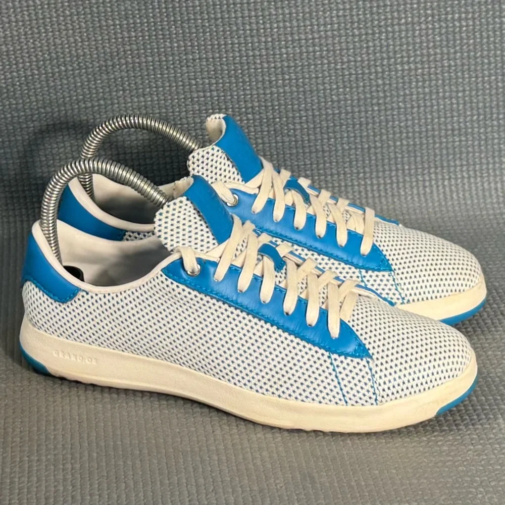 Cole Haan Women’s GrandPro Tennis Classic Sneakers White/Blue Size 6.5‎